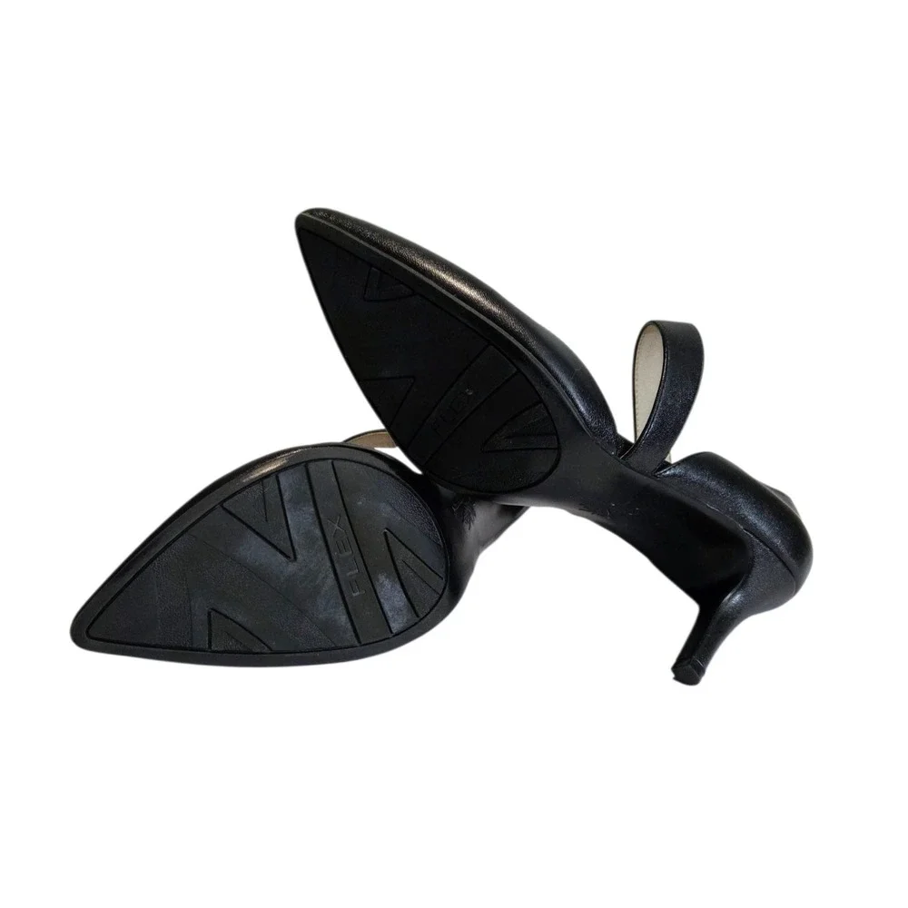 Life Stride Soft System Flex SUKI Size 11‎ Black Leather Cross Strap Heels Shoes